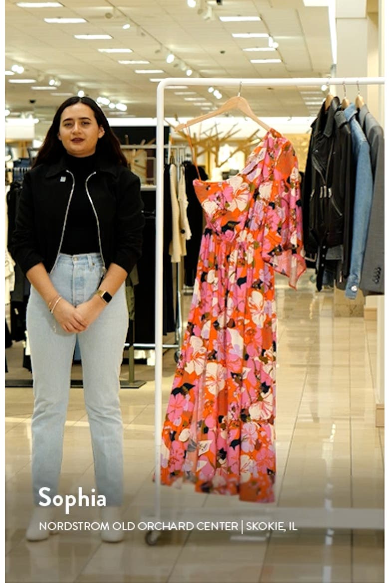 Floral One-Shoulder Maxi Dress video