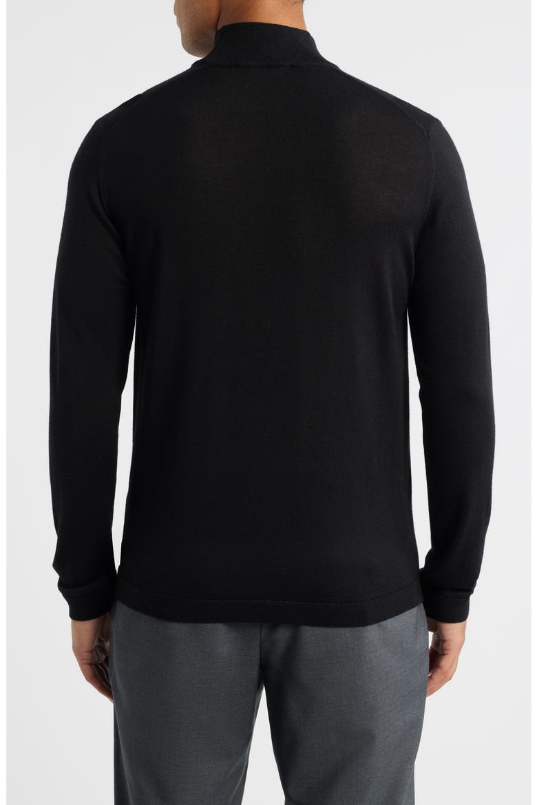 Mock Neck Wool & Silk Sweater, Alternate, color, BLACK