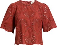 A.REN Cannes Eyelet Cotton Top