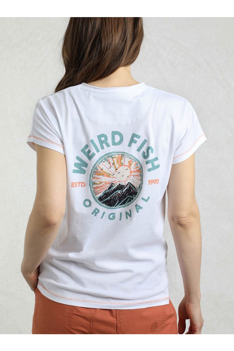 Sunset Summit Back Print Graphic T-Shirt, Alternate, color, White
