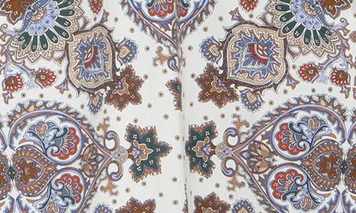 Veronica Beard Zia Paisley-print Cotton-blend Poplin Midi Dress In Off White Multi