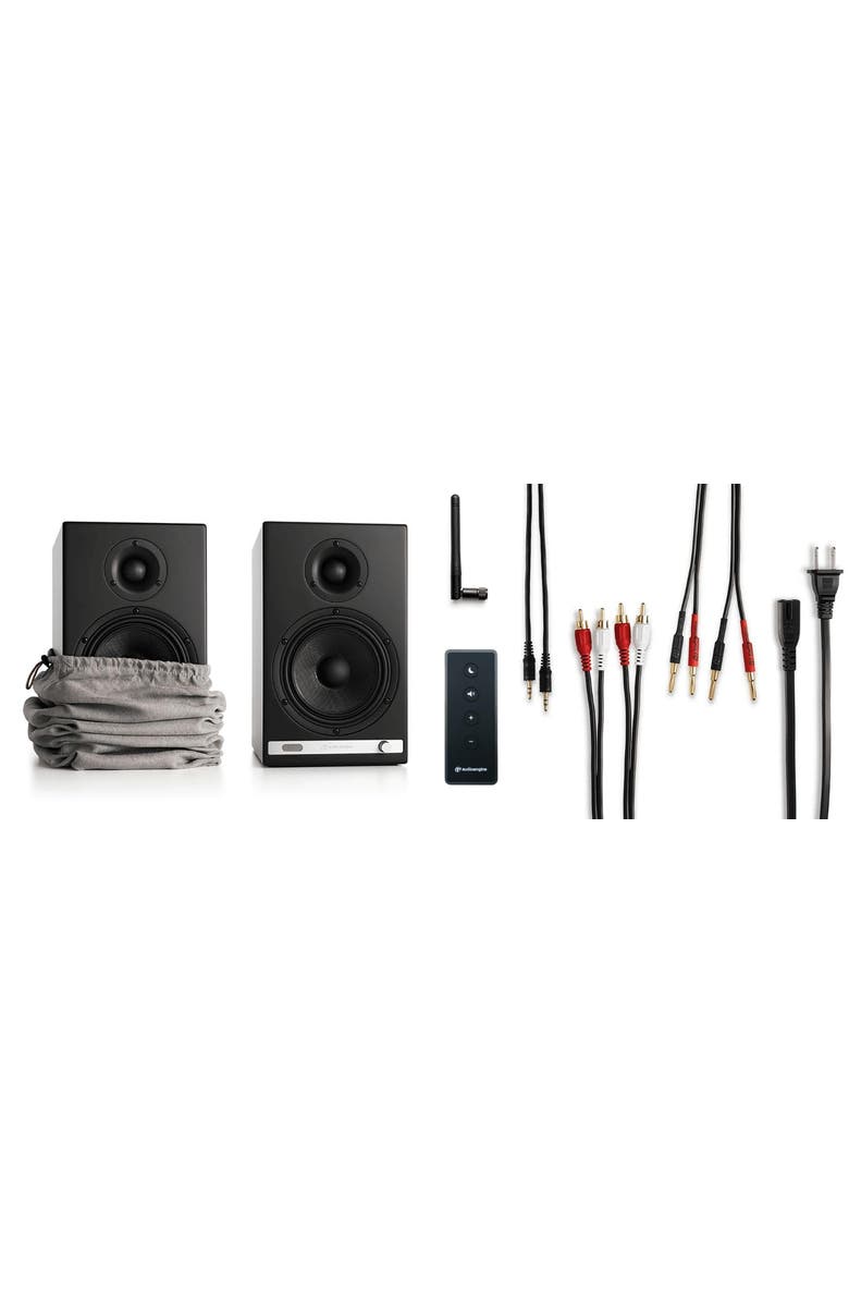 Audioengine HD6 Home Music System w/Bluetooth aptX-HD, Alternate, color, Black
