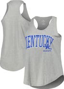 PROFILE Women's Profile Heather Gray Kentucky Wildcats Arch Logo Racerback Scoop Neck Tank Top