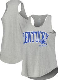 PROFILE Women's Profile Heather Gray Kentucky Wildcats Arch Logo Racerback Scoop Neck Tank Top