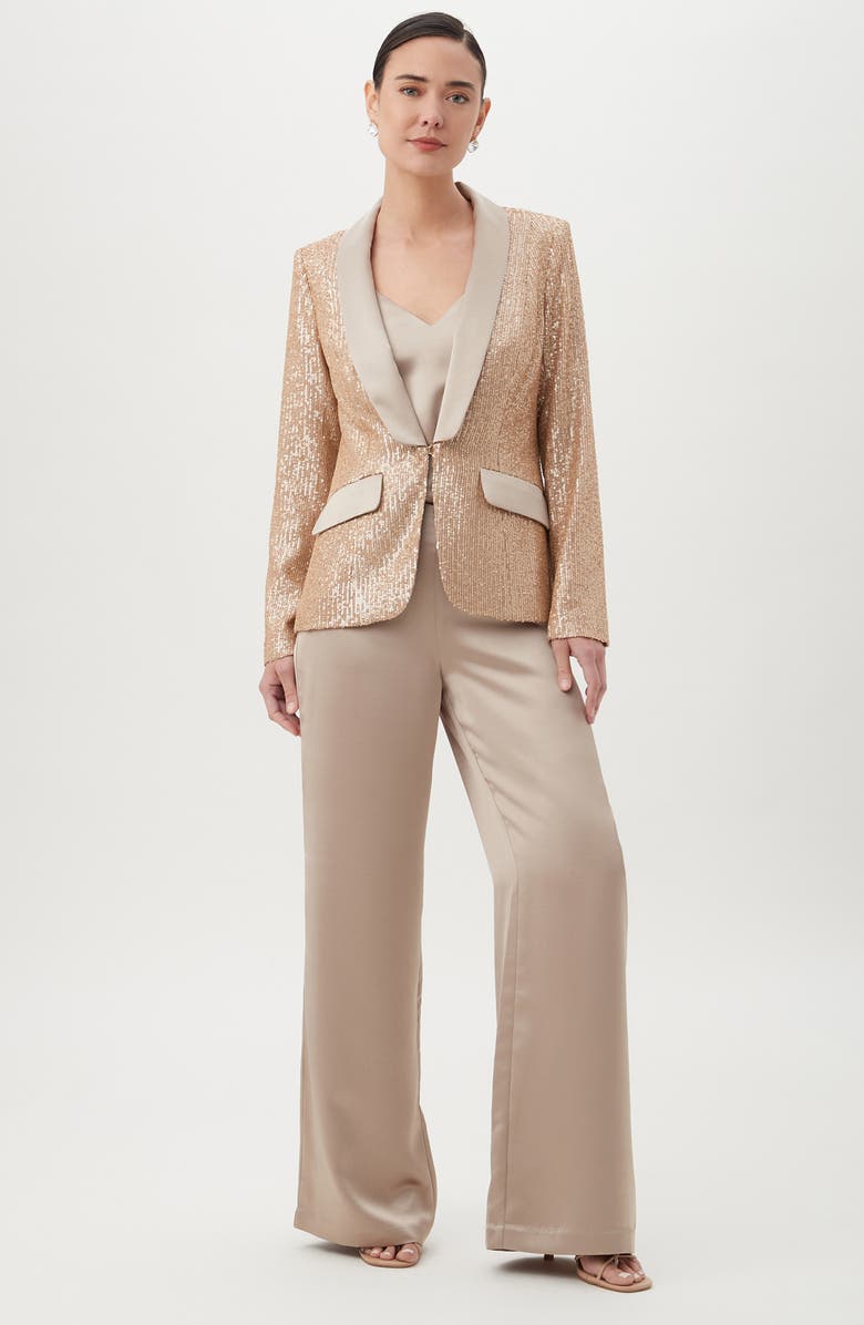 Trina Turk Al Sequin Blazer, Alternate, color, Gold