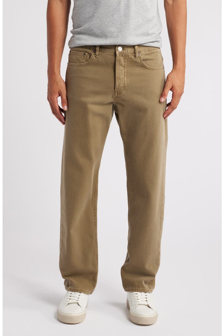 The Straight Leg Canvas Jeans, Main, color, LIGHT BROWN