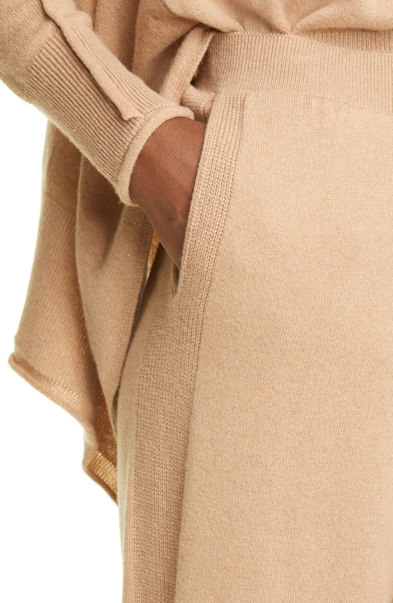 Stella McCartney Cashmere & Wool Sweater Joggers, Alternate, color, Camel