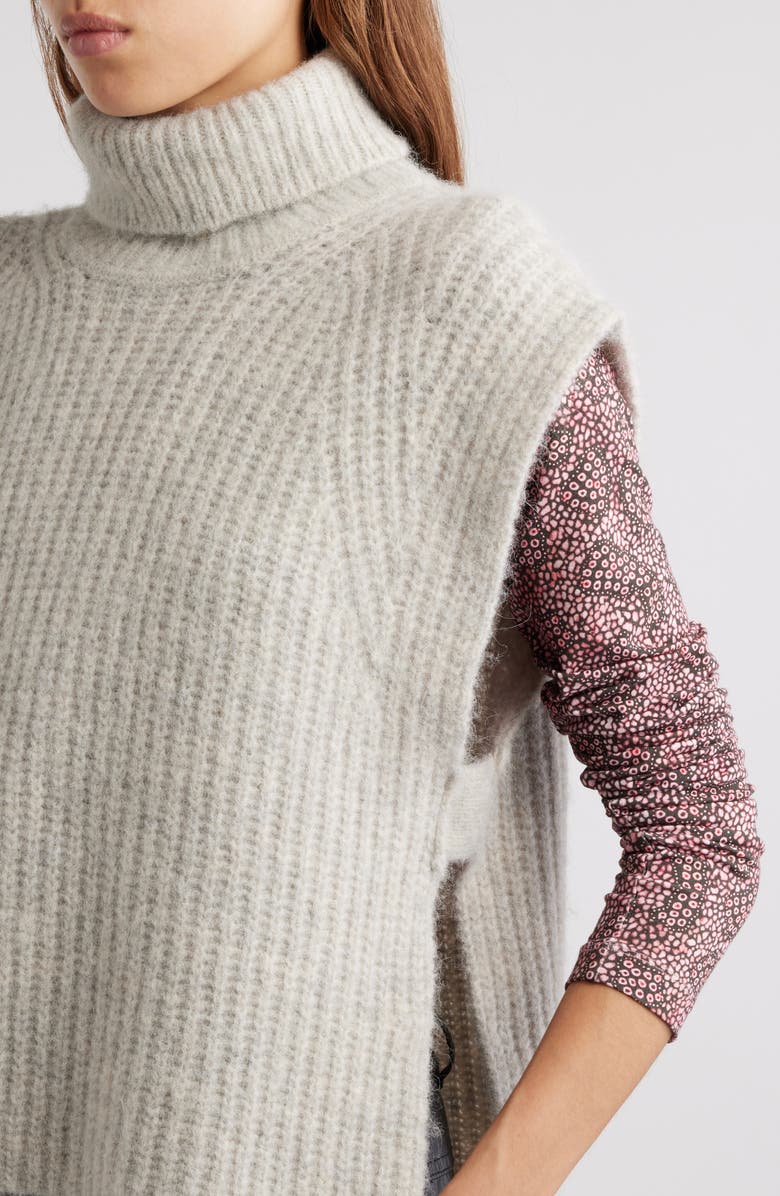 Isabel Marant Étoile Megan Cap Sleeve Alpaca Blend Tunic Sweater, Alternate, color,