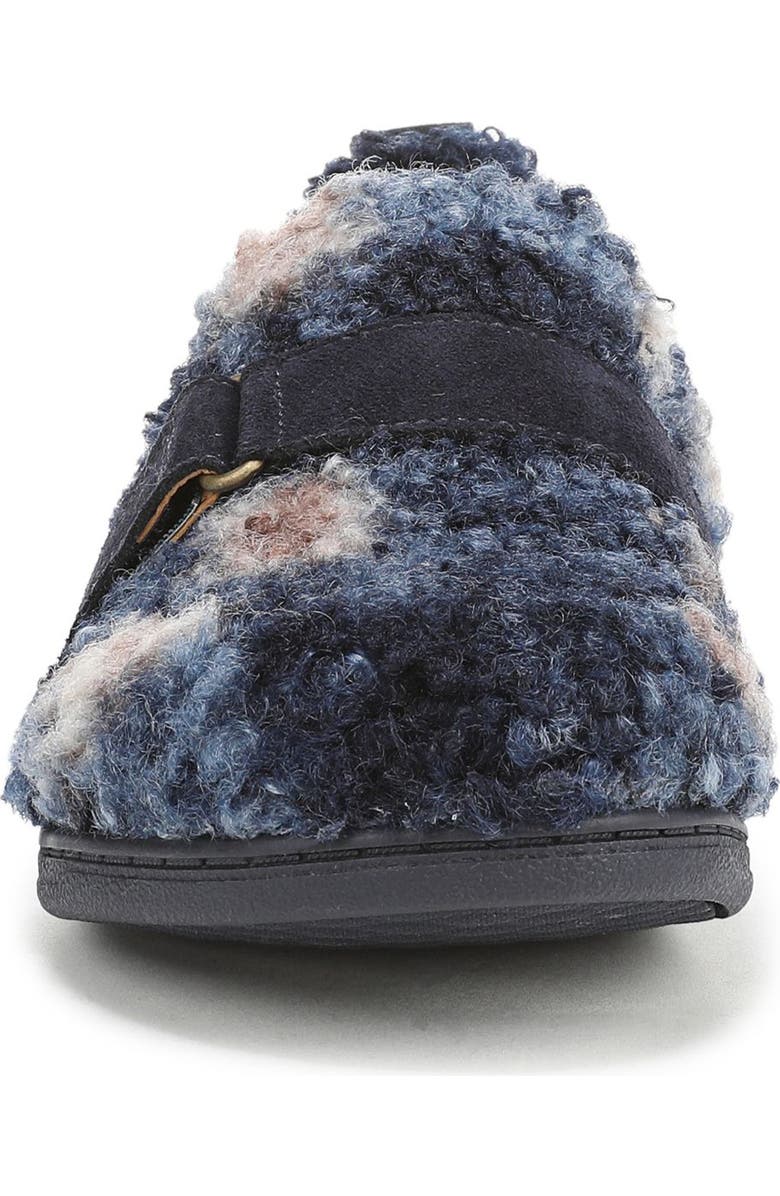 Vionic Imogen Faux Shearling Clog, Alternate, color, Navy Multi