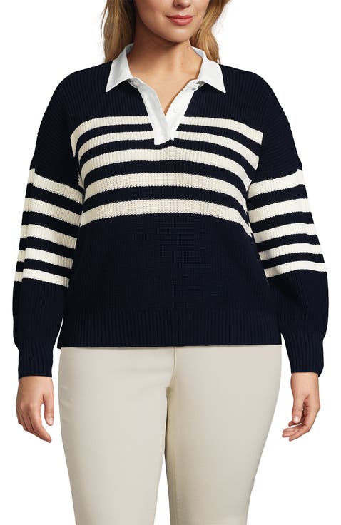 Drifter Rugby with Woven Collar Sweater