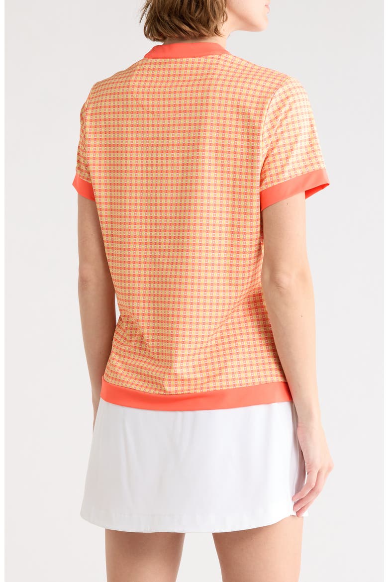 Pete's Bow Tie Colorblock Quarter Zip Golf Polo, Alternate, color, CORAL QUARTZ