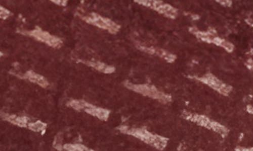 Lush Bow Textured Mock Neck Long Sleeve Mesh Top In Burgundy