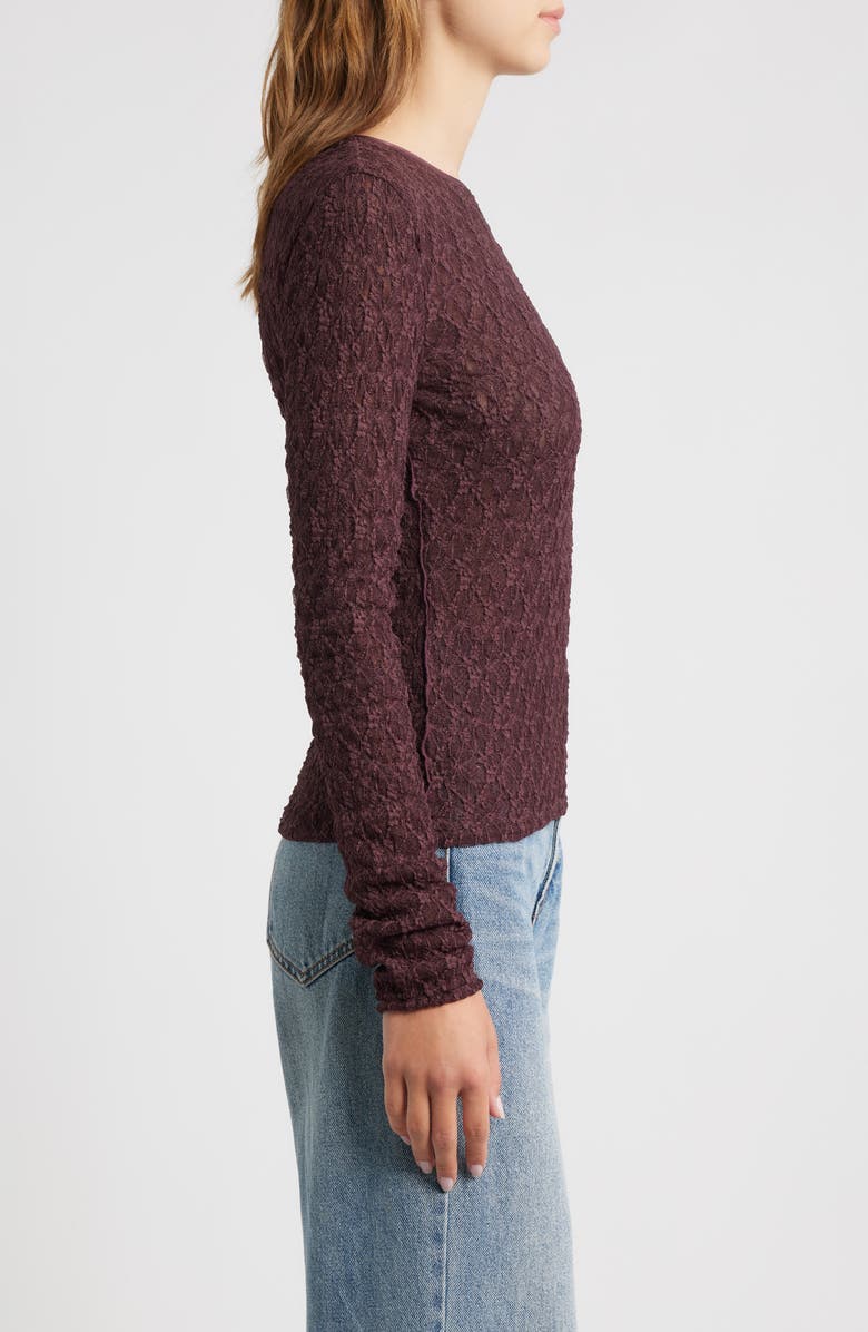 rag & bone Ellie Lace Top, Alternate, color, Bord