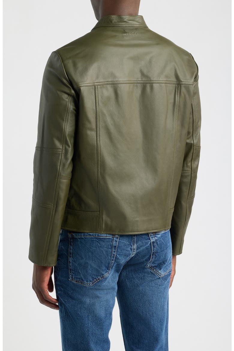 Lokis Leather Jacket, Alternate, color, OPEN GREEN