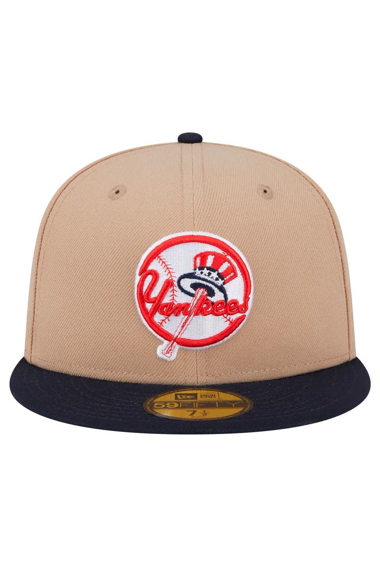 Men's New Era Khaki New York Yankees 59FIFTY Fitted Hat, Alternate, color, Khaki