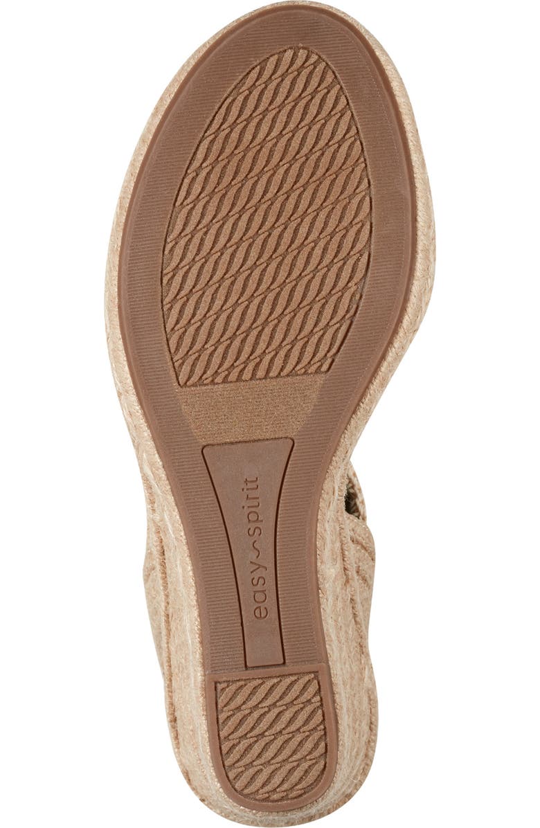 Easy Spirit Ariella Espadrille Wedge Sandal, Alternate, color, Metallic Gold