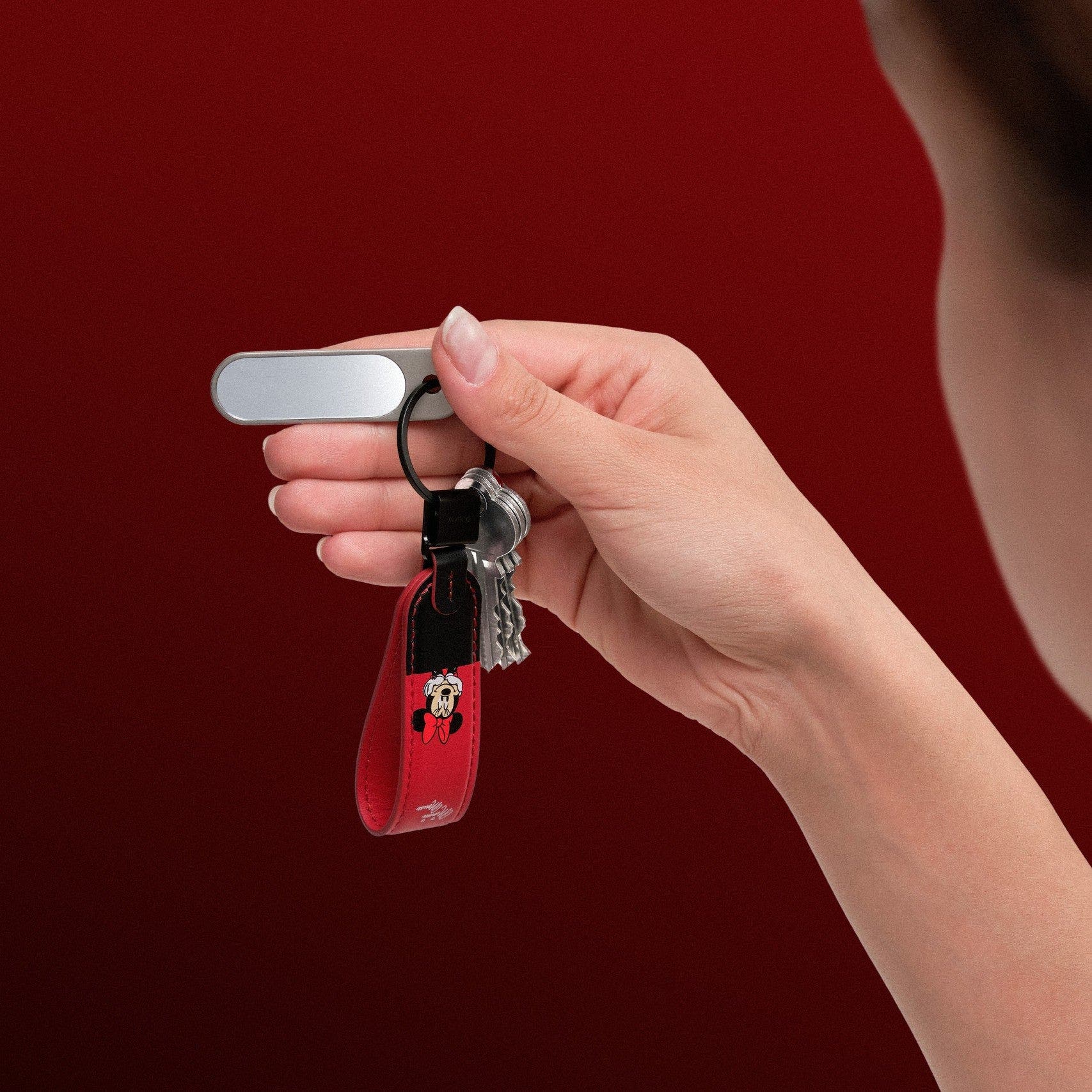 Orbitkey Disney Loop Keychain +  Nail File Mirror Kit, Alternate, color, Minnie Mouse