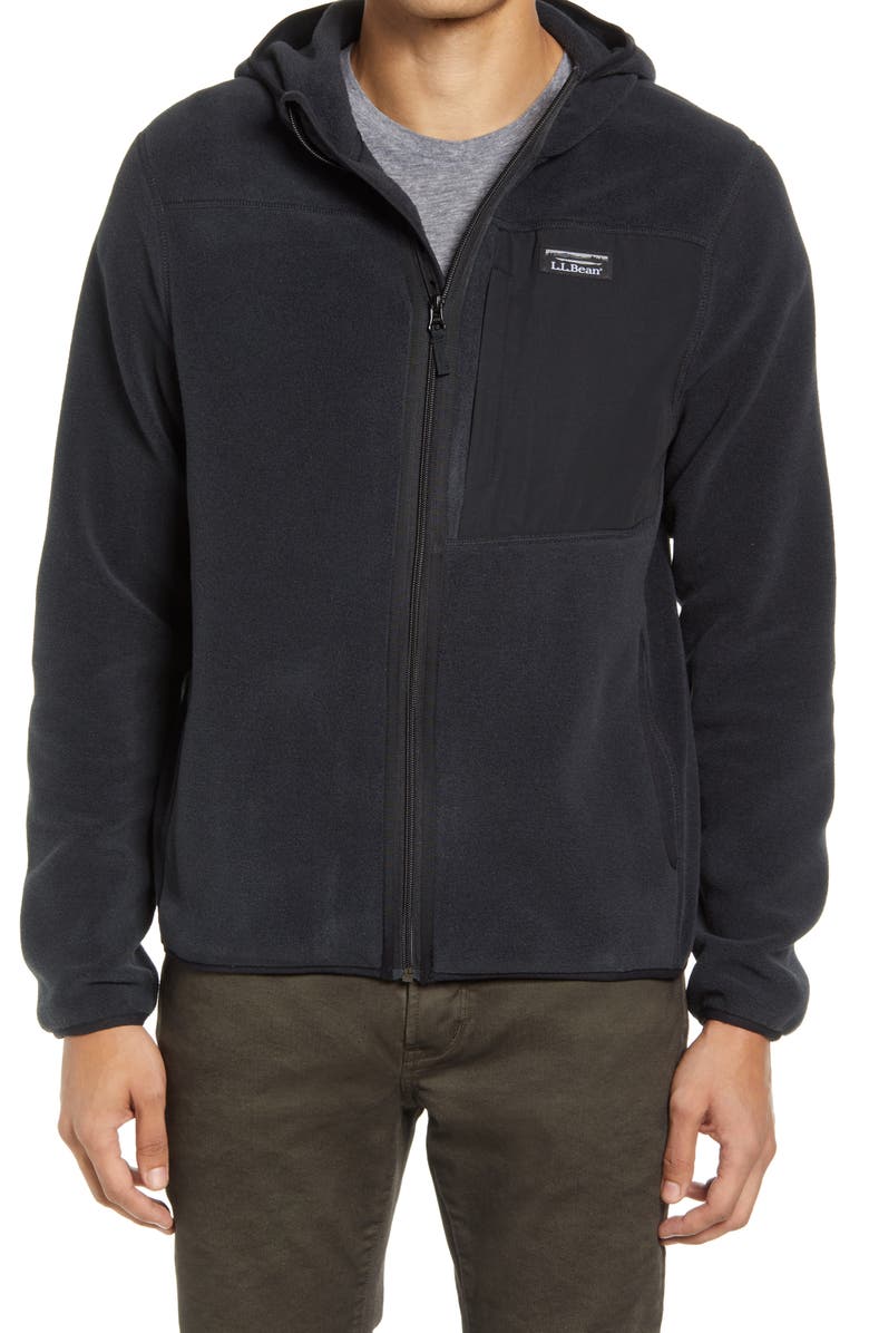 L.L.Bean Mountain Classic Recycled Fleece Hooded Jacket, Alternate, color, 