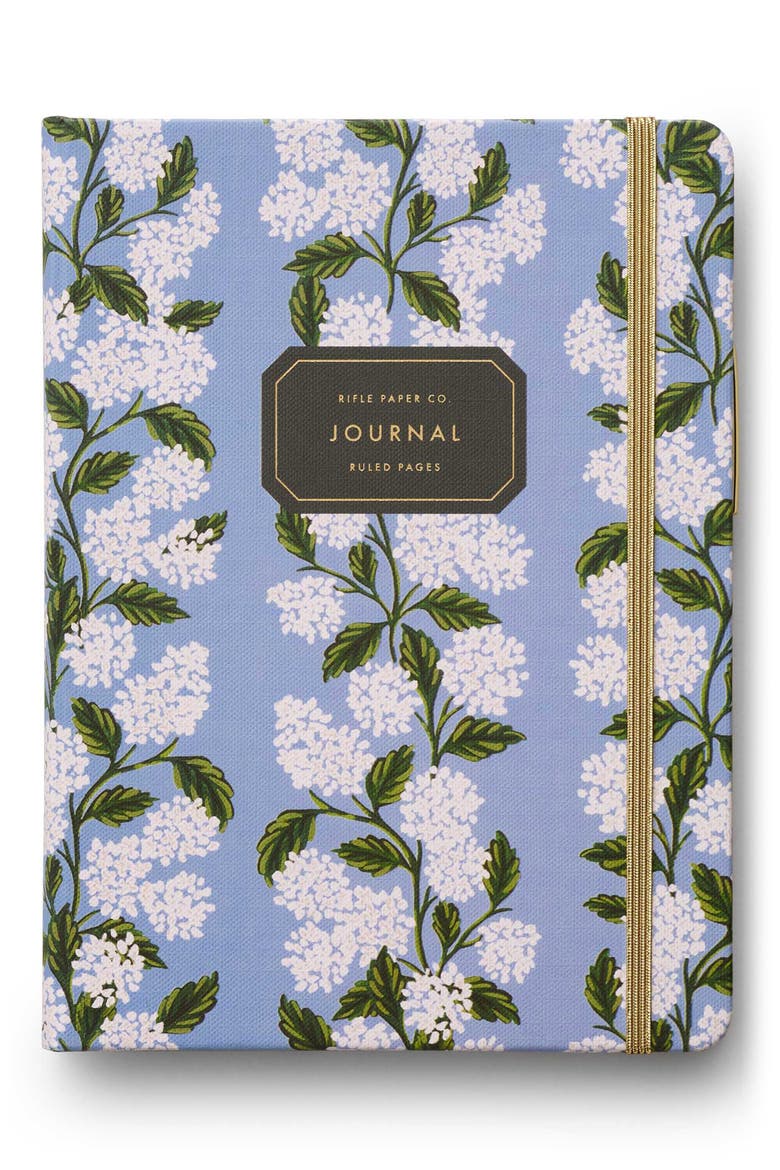 Hydrangea Canvas Journal with Pen, Main, color, NO COLOR