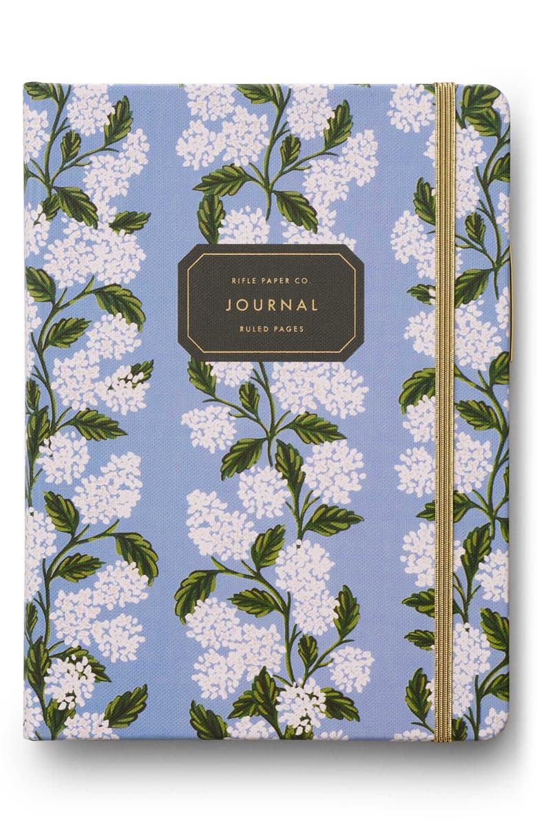 Rifle Paper Co. Hydrangea Canvas Journal with Pen, Main, color, 
