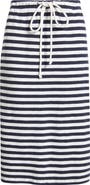 Caslon® Straight Fit Stripe Knit Midi Skirt