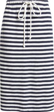 Caslon® Straight Fit Stripe Knit Midi Skirt