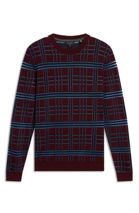 Eatton Plaid Crewneck Sweater