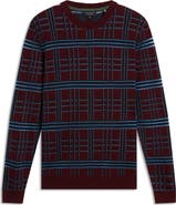 Ted Baker Eatton Plaid Crewneck Sweater