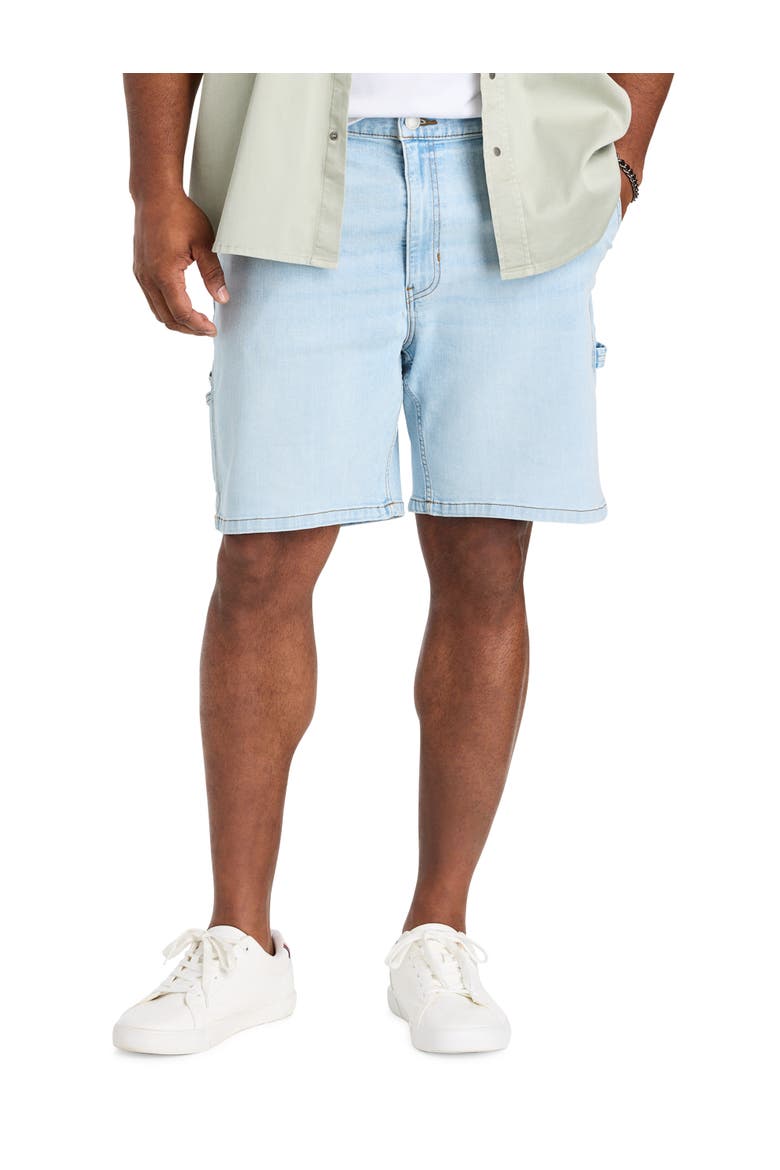 Big & Tall Relaxed-Fit Carpenter Denim Shorts, Main, color, WOODSMOKE