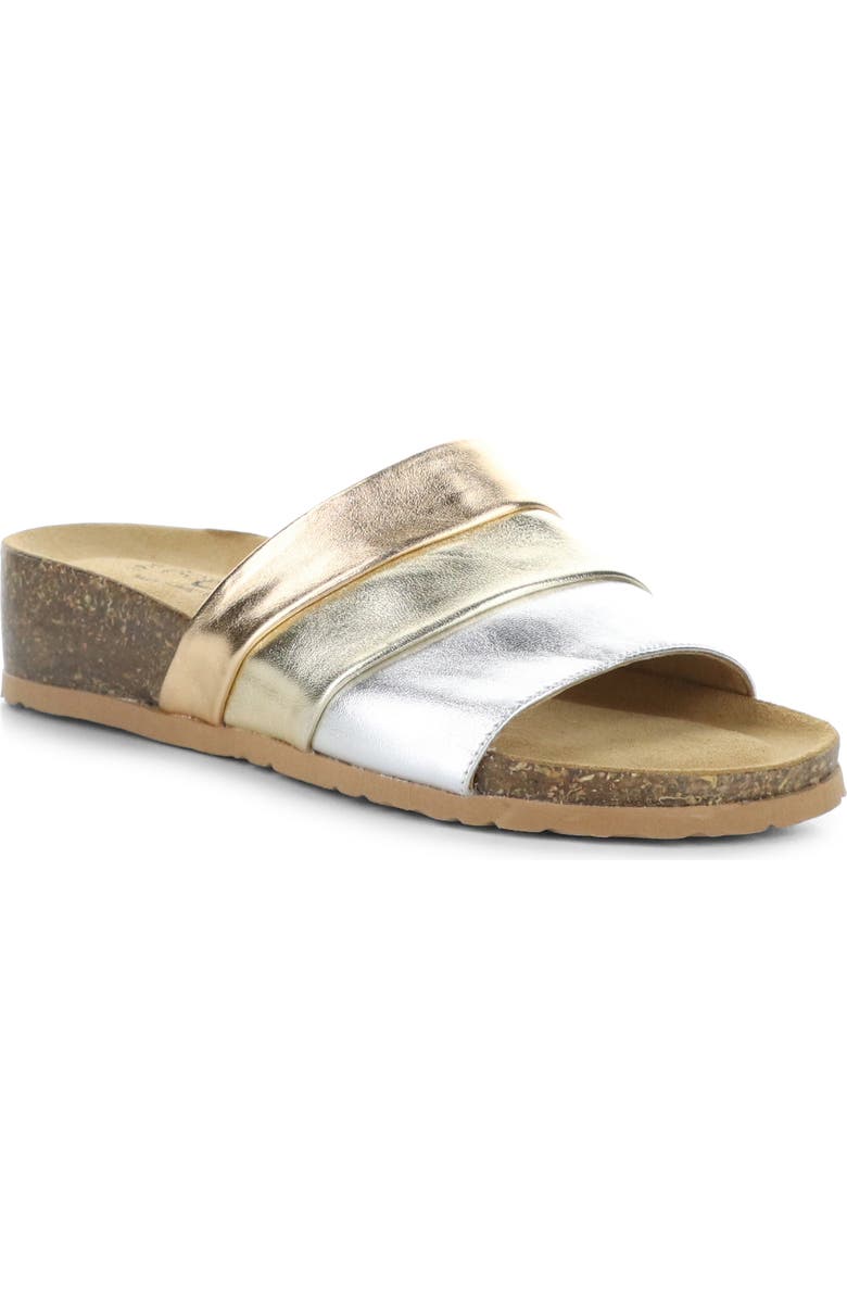 Bos. & Co. Libby Platform Wedge Slide Sandal, Main, color, Pearl Combo