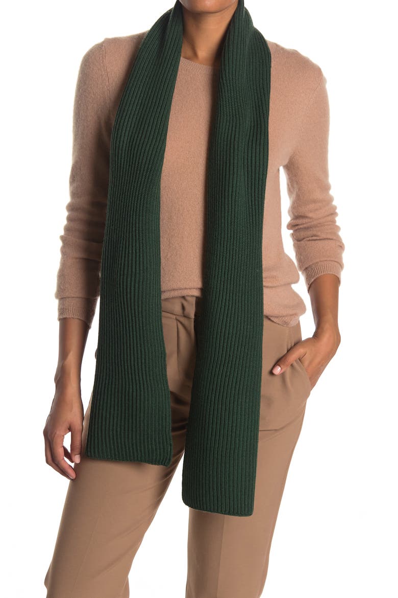 Merino Wool Scarf, Main, color, GREEN