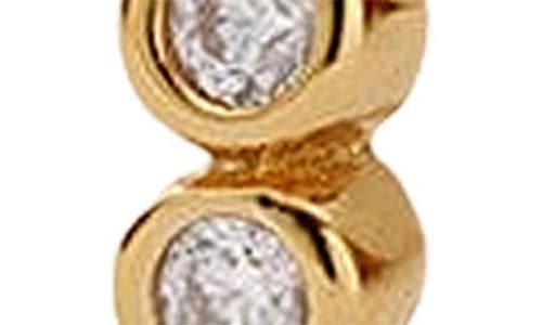 Made By Mary Poppy Cubic Zirconia Hoop Earrings In Gold
