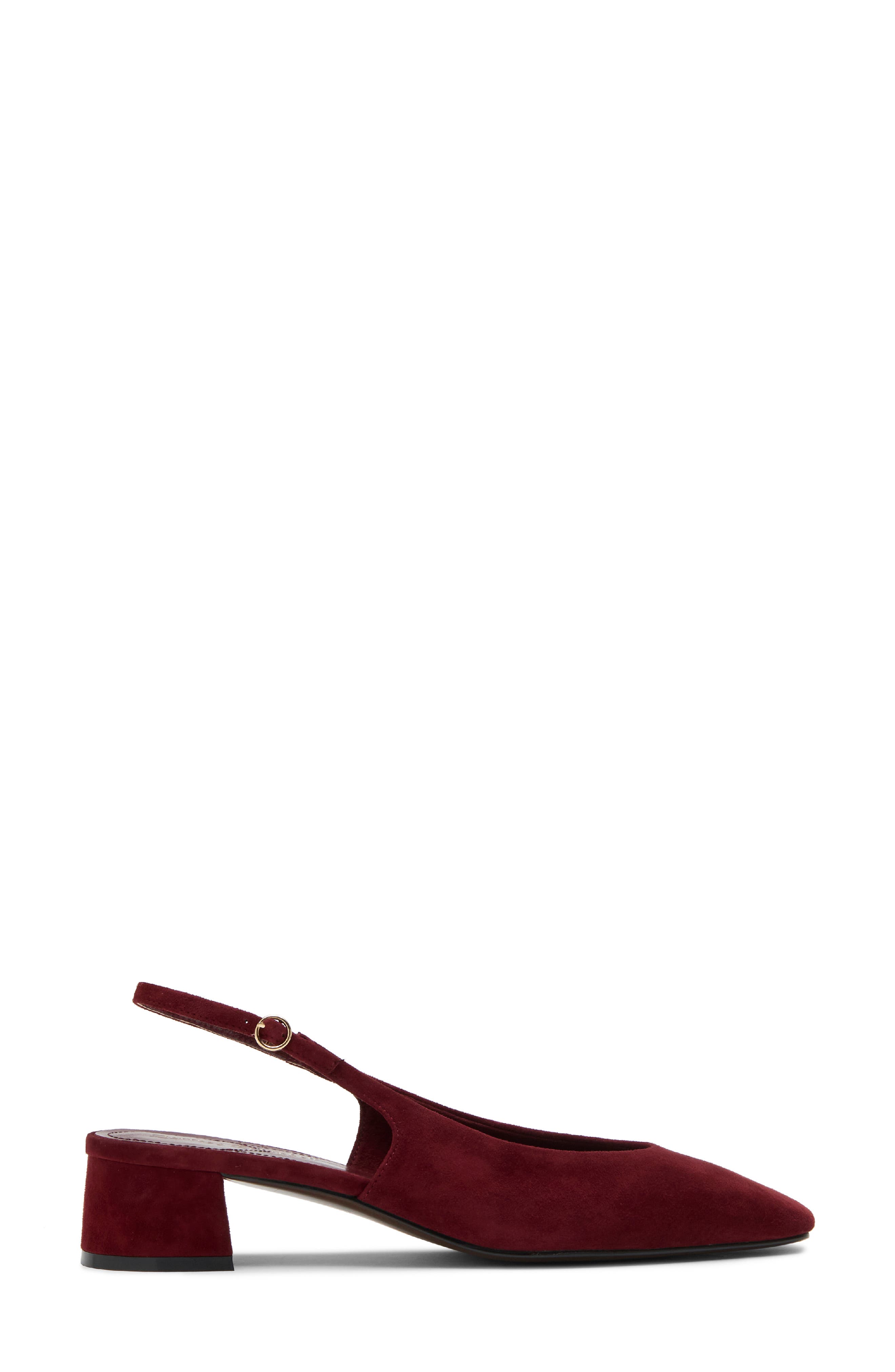 Laurie Leather Slingback Pump, Alternate, color, WINE SUEDE