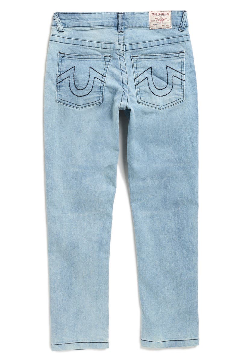 True Religion Kids' Horseshoe Logo T-Shirt & Denim Jeans Set, Alternate, color, White