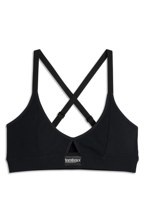 Tomboyx Lounge Rib Bralette In Black