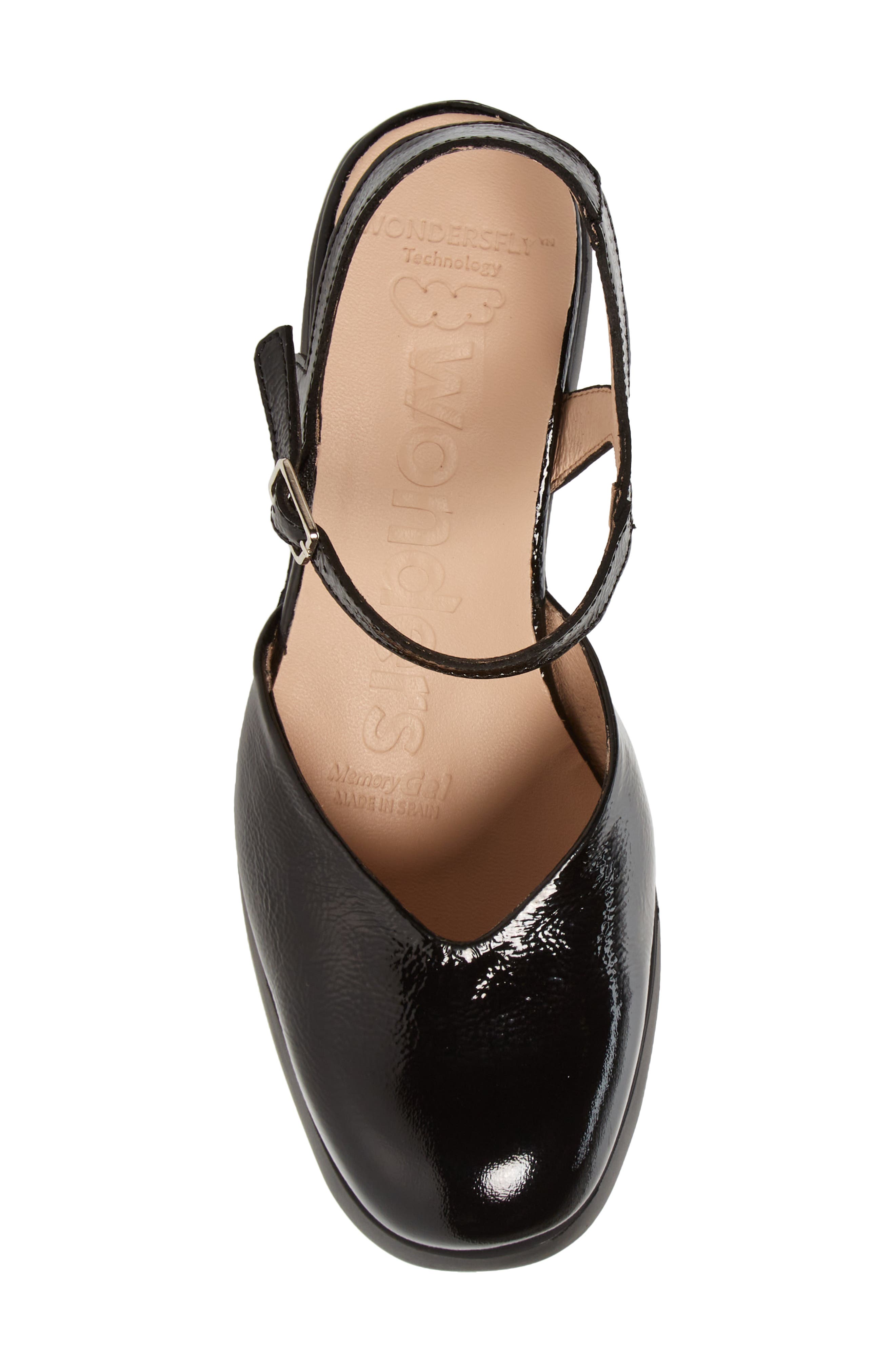 Wonders Juana Platform Pump, Alternate, color, Lack Black