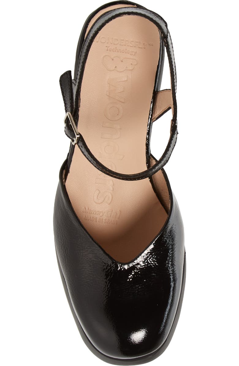 Wonders Juana Platform Pump, Alternate, color, Lack Black