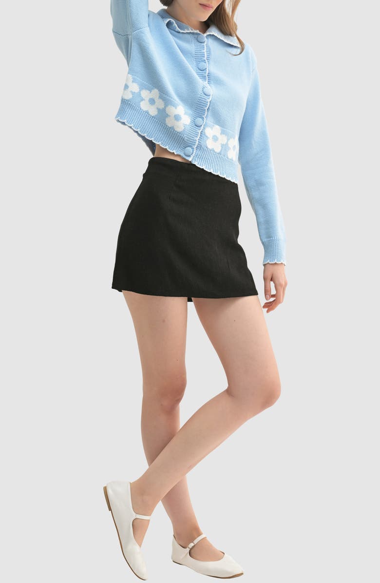 All in Favor Floral Cardigan, Alternate, color, Blue White