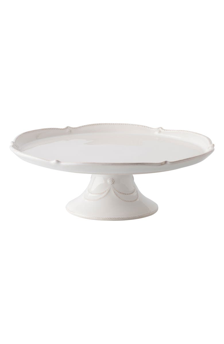 Juliska Berry & Thread Ceramic Cake Stand, Main, color, Whitewash