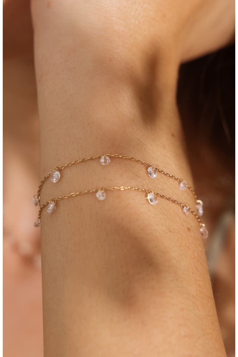 Dew Drop Floating Bracelet, Alternate, color, Gold Vermeil