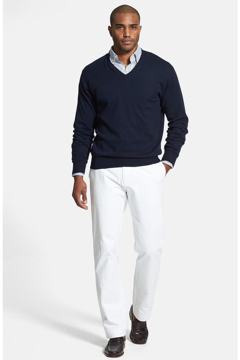 Garment Washed Twill Pants, Alternate, color, WHITE