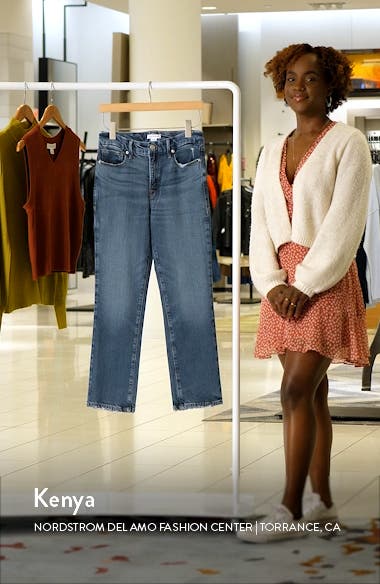 Good American グッドアメリカン ソフトテック ハイウエスト Good American Good Legs Soft-Tech High Waist Ankle Straight