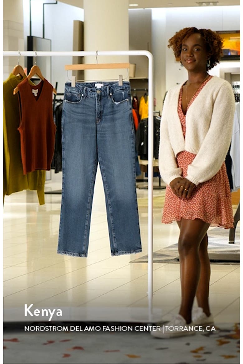 Good Legs Soft-Tech High Waist Ankle Straight Leg Jeans video