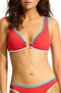 Seafolly Colorblock Ring Bikini Top