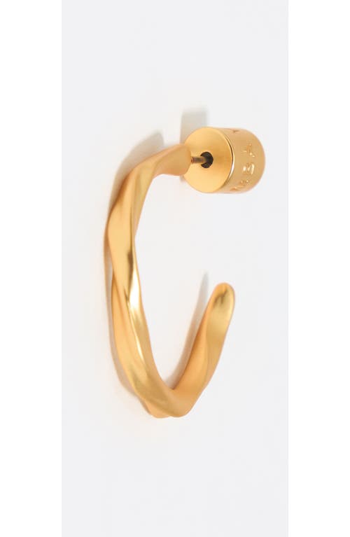 Bimba Y Lola Matte Uneven Hoop Earrings In Gold