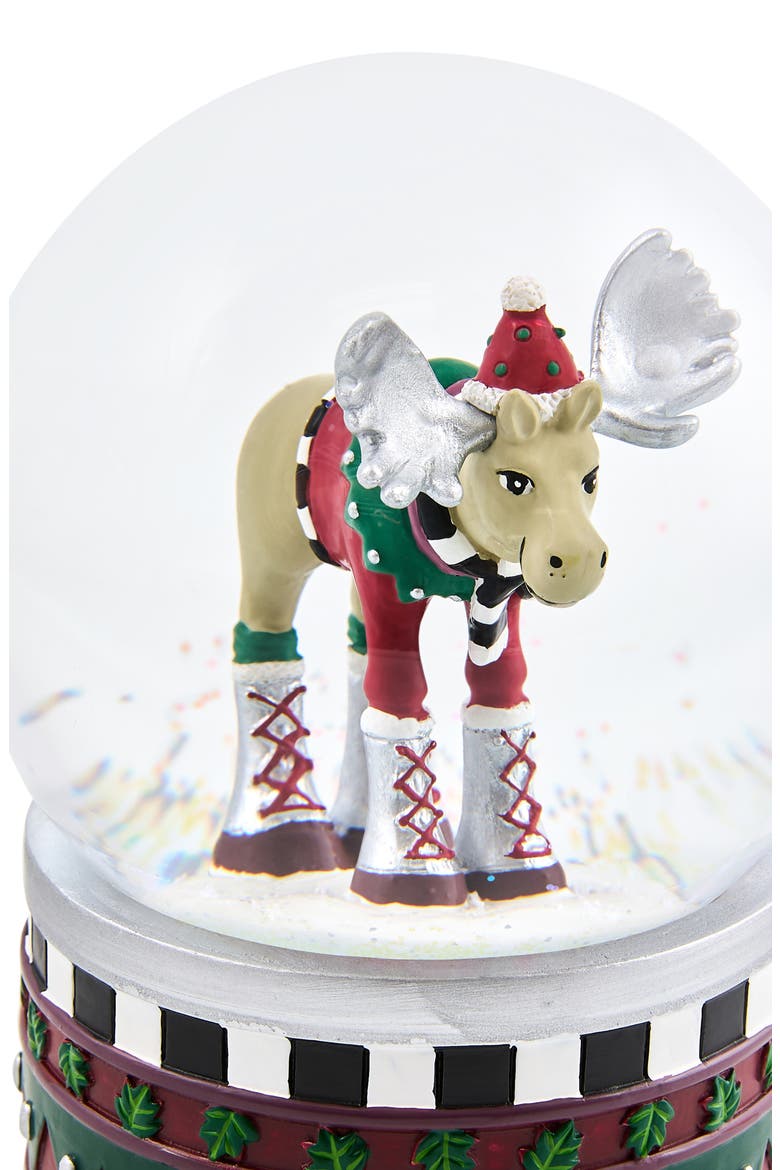 Patience Brewster Mooseltoe Snow Globe, Alternate, color, RED