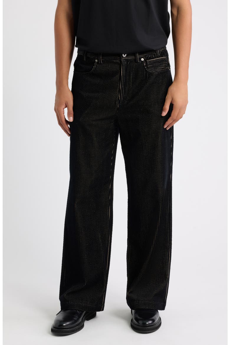 Five-Pocket Corduroy Pants, Main, color, BLACK
