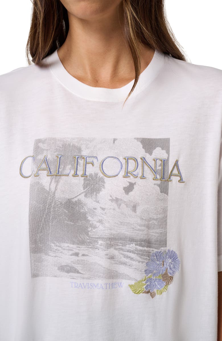 TravisMathew California Boyfriend Graphic T-Shirt, Alternate, color, Bright White