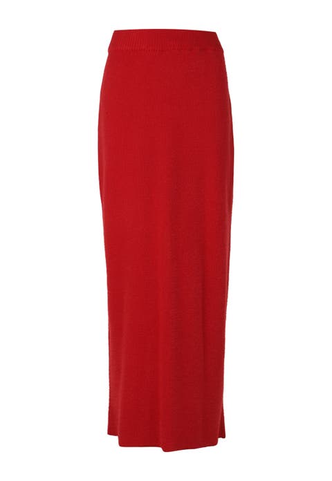 Cherry Knit Skirt Fluffy Skirt