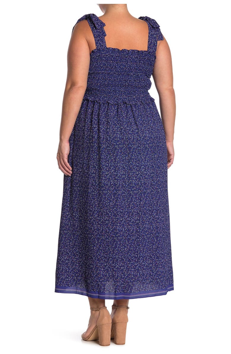 MAX STUDIO Smocked Bodice Tie Shoulder Maxi Dress, Alternate, color,